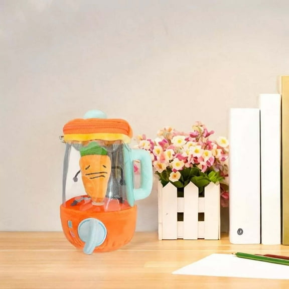 Rotating Carrot Juicer Pull String Toy Soft Plush Pull Rope Spinning Doll Gift for Kids and Adults Room Decoration