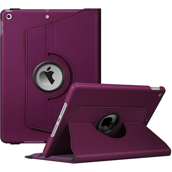 Rotating Case for New iPad 8th Gen (2020) / 7th Generation (2019) 10.2 Inch - 360 Degree Rotating Smart Protective Stand Cover with Auto Sleep/Wake, Purple