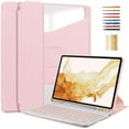 thumbnail image 1 of Rotating Case for Samsung Galaxy Tab S9 Plus 2023 12.4" SM-X810 / SM-X816B / SM-X818U with S Pen Holder, 360 Degree Swiveling Stand Cover Auto Sleep/Wake Tablet Case for Tab S9 Plus, Pink, 1 of 7