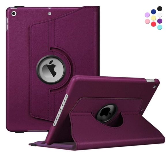 Rotating Case for iPad Mini 4th and Mini 5th Gen 7.9 Inch - 360 Degree Rotating Smart Protective Stand Cover with Auto Sleep/Wake, Purple