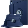 thumbnail image 1 of Rotating Case for iPad (A16) 11th Generation 11 Inch (2025), 10th 10.9 (2022) - [Built-in Pencil Holder] 360 Degree Protective Stand Cover, Navy, 1 of 3