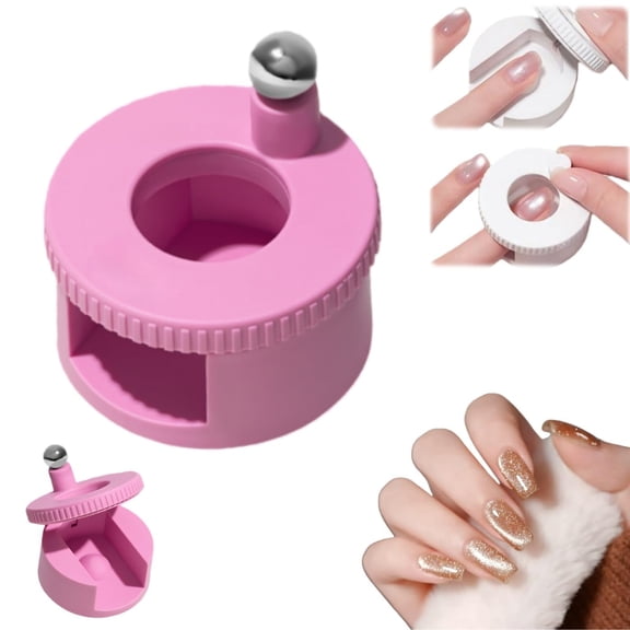Rotating Cat Eye Magnet for Nails, Nail Art Tool with Uniform Magnetic Force, Beginner Friendly DIY Glossy Cat Eye Effect, 360° Rotating Design