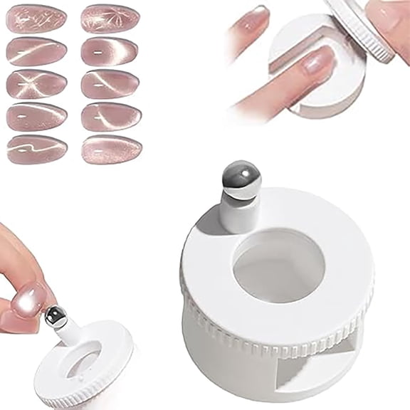 Rotating Cat Eye Magnetic Tool, 360 N40 High Magnetic Power Nail Art Tool, With Excellent Light Absorption Performance, Can Achieve DIY Shimmering Cat Eye Effect, Suitable for Nail Glue Use.