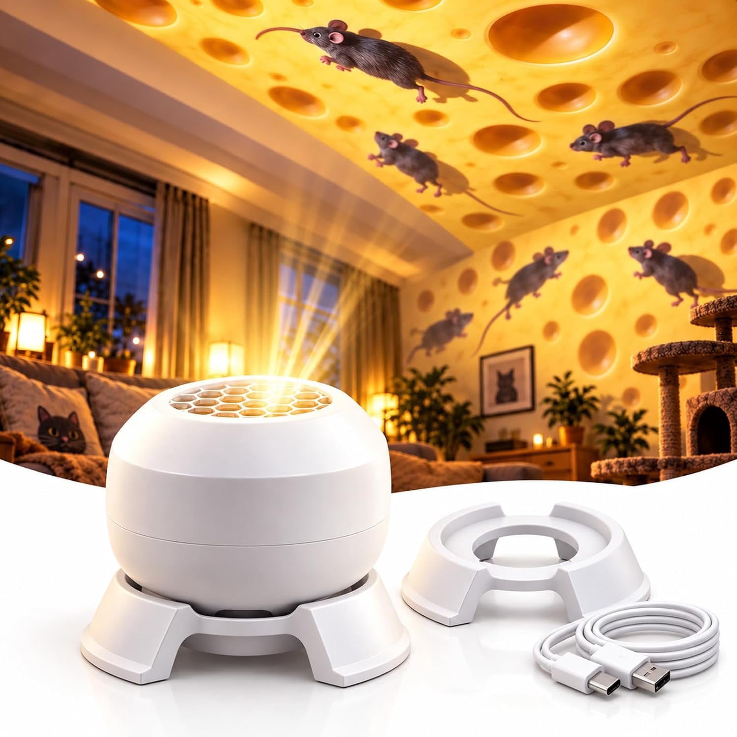 Rojection Formula Rotating Cat Projector, Mouse Light Game for Indoor Cats, Rotatable LED ...