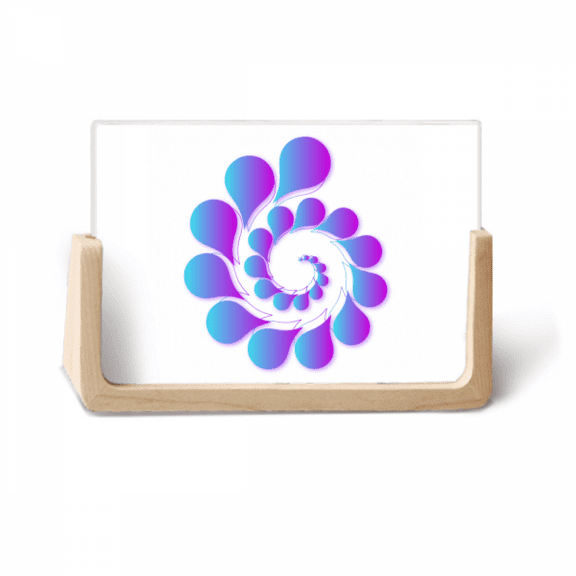 Rotating Center Spiral Droplets Photo Wooden Photo Frame Tabletop Display