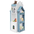 thumbnail image 1 of Rotating Children's Bookshelf, Castle-Shaped, 360 Rotating, 10-Shelf Bookcase, Corner Book Storage Organizer for CDs ,Movies,Books, 1 of 23