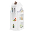 thumbnail image 1 of Rotating Children's Bookshelf, Castle-Shaped, 360 Rotating, 10-Shelf Bookcase, Corner Book Storage Organizer for CDs ,Movies,Books, 1 of 21