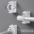 thumbnail image 1 of Rotating Circular Shower Curtain Rod Hook Support Bracket – Adjustable, Damage-Free Wall Mount for Bathroom and Kitchen Organization, No Drilling Needed, 1 of 5