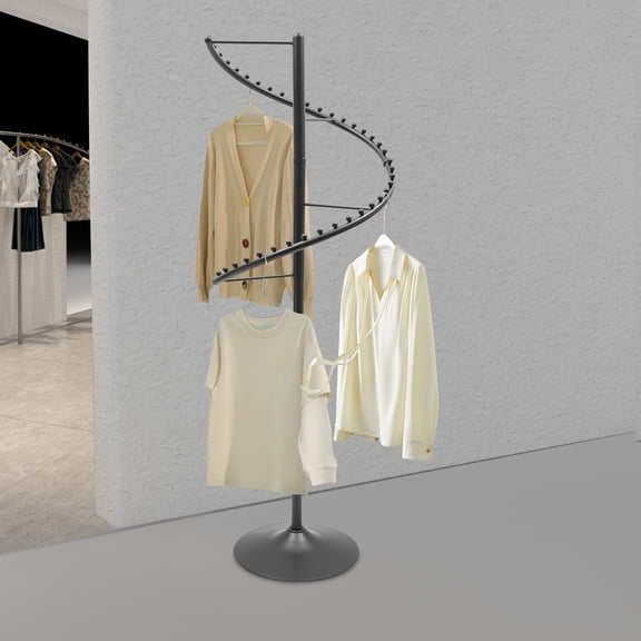 Rotating Clothing Rack, Portable Garment Rack, Spiral Rotating Clothing Rack