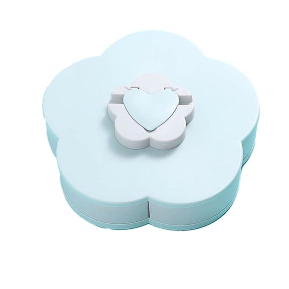 Rotating Cloud Snack Tray with Phone Holder - Serving Platter with Heart Lock, Double-Layer Compartments for Nuts & Candy, Living Room Party And Home Use