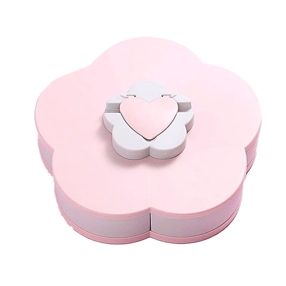 Rotating Cloud Snack Tray with Phone Holder - Serving Platter with Heart Lock, Double-Layer Compartments for Nuts & Candy, Living Room Party And Home Use