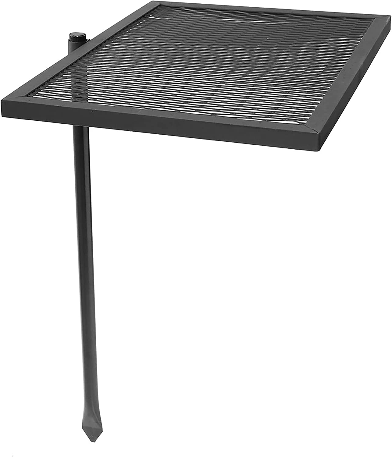 Rotating Cooking Grate Grilling System Black Steel Pole and Grill 24Inch