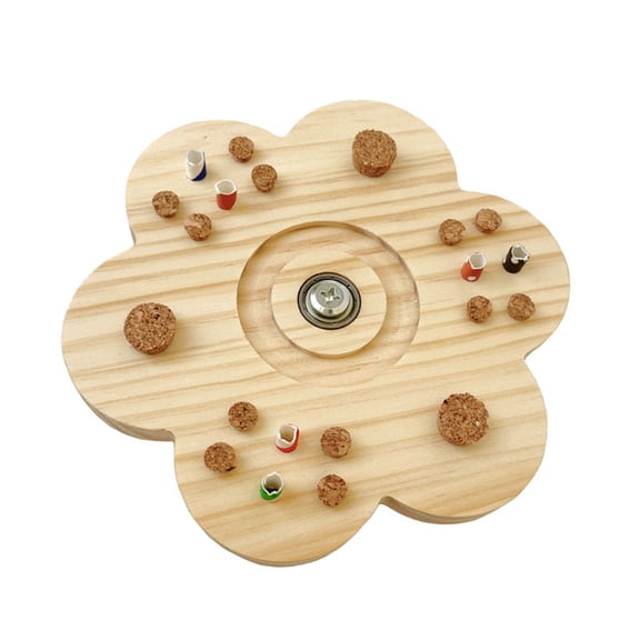 Rotating Cork Grinding Toy Bird Cage Chew Pecking Toy for Boredom Parrots Relief