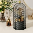 thumbnail image 1 of Rotating Cosmetic Organizer with Dustproof Transparent Cover, Multiple Compartments for Makeup Storage, Patterned Desktop Storage Container for Vanity or Office, Elegant and Functional Design, 1 of 9