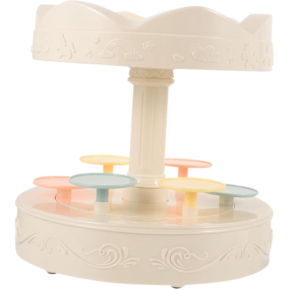 Rotating Cupcake Stand Plastic 8.6in - Automatic Cupcake Carousel & Cake Stand Rotating for Banquets & Bakery Display