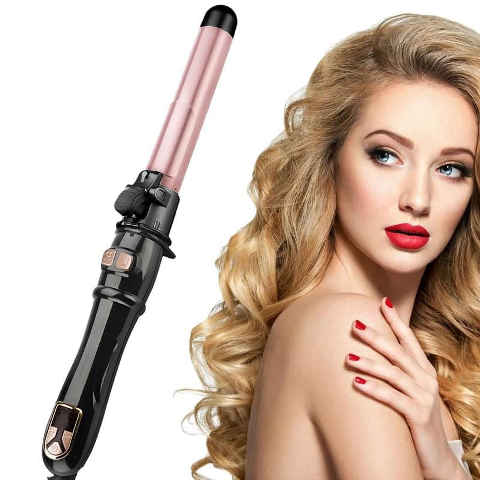 Rotating Curling Iron 1.1 inch Automatic Hair Curler for Beach Waves