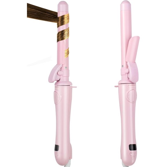 Rotating Curling Iron 1 Inch, Automatic Curling Wand, Professional Hair Curler with Long Barrel, 13 Adjustable Temps, 30s Instant Heat, 1H Auto Off, 110-240V Dual Voltage & Anti-Scald