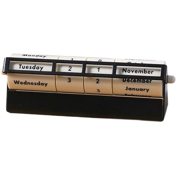 Rotating Desk Calendar Easy View Monthly Planner for Office, Home & School, Space-Saving Decorative Organizer, Helps Organize Schedules & Important Dates