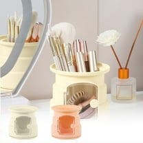 Rotating Desk Organizer with 360 Degree Spin, Abs Plastic Desktop Storage Box for Pens, Makeup Brushes, and Stationery Supplies, Space Saving Office & Home Use Organizer,Vsgery