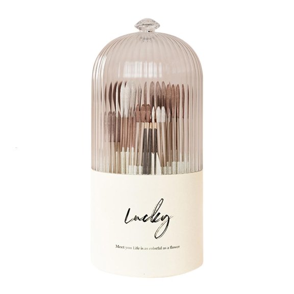 Rotating Desk Organizer Makeup Storage Box with Multi Compartment Pen Holder