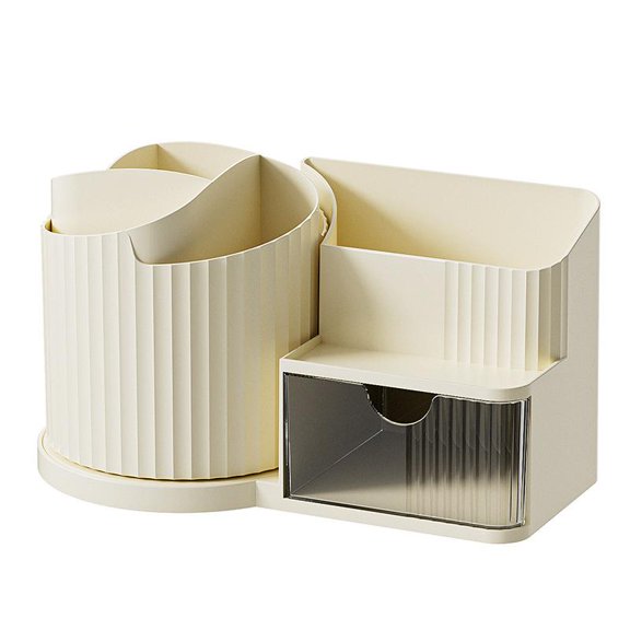 Rotating Desktop Organizer, 7.68x4.53x4.18 in, Two-in-One Detachable Design for Flexible Storage, Keep Pens and Craft Supplies Neat on Your Desk