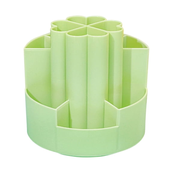 Rotating Desktop Pen Organizer Large Capacity Plastic Storage Box for Students and Office