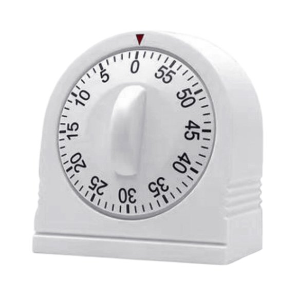 Rotating Dials Kitchen Timer with ABS Housing, Numbered Minutes Scale and End Loud Alarm for Oven Cooking, Stovetop Meals and Baking
