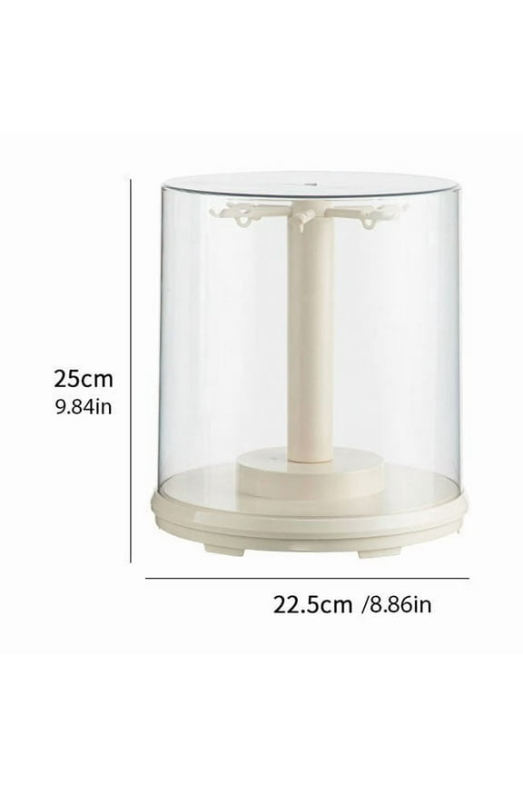Rotating Display Box 360 Motorized Turntable for Collectibles Jewelry Models with Transparent PET Cover and PS Base