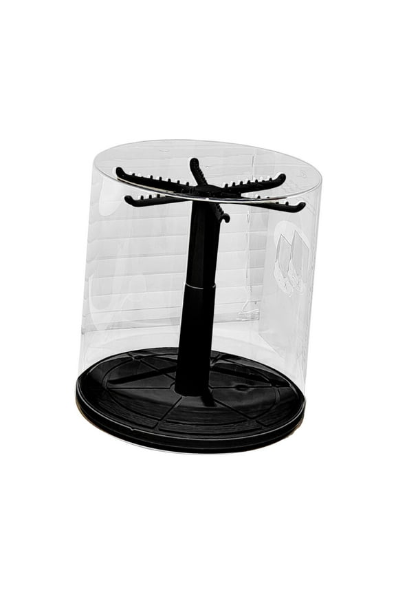 Rotating Display Case Clear Stand with 360 Degree Rotation for Keychains Dolls and Collectibles Home Office Decor