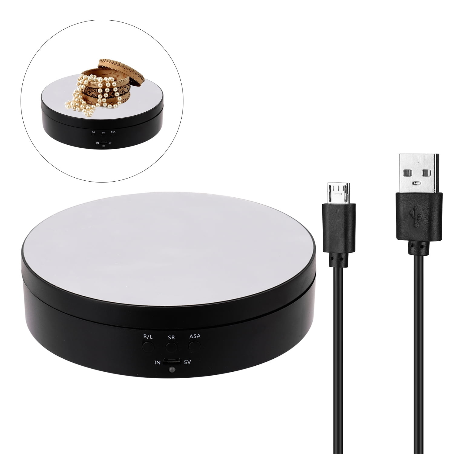 Rotating Display Stand, 360 Degree Electric Motorized Turntable Display  Stand with USB Power Cable for Photography Products and Shows, for Jewelry  3D Models 