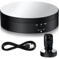 thumbnail image 1 of Rotating Display Stand, 360 Degree Motorized Rotating Turntable Display Stand with USB Power Cable for Photography Products and Shows, Black Mirror Style, 1 of 8