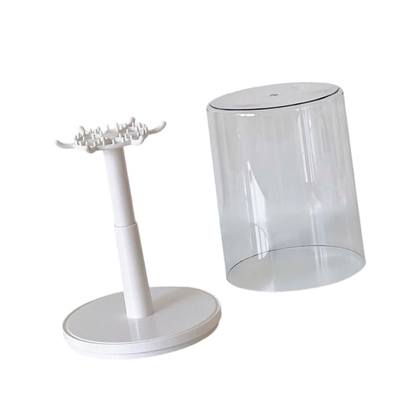 Rotating Display Stand Collector Case Doll Storage Box Durable PET PP Material for Action Figures Small Toys Display
