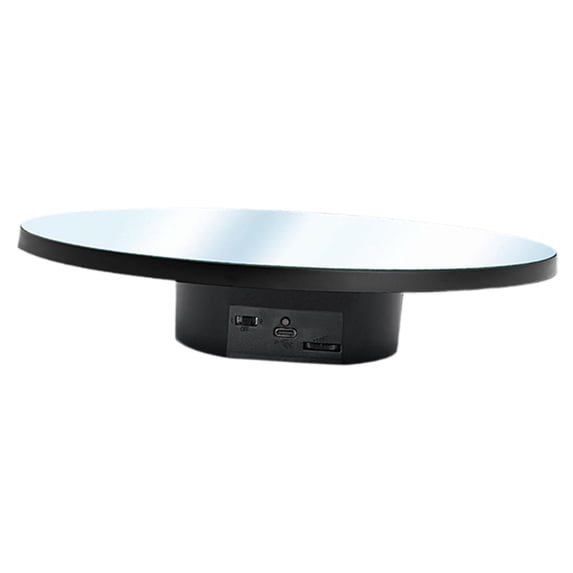 Rotating Display Stand Electric Turntable Spinning Place with Mirror Surface for Product Photography and Jewelry
