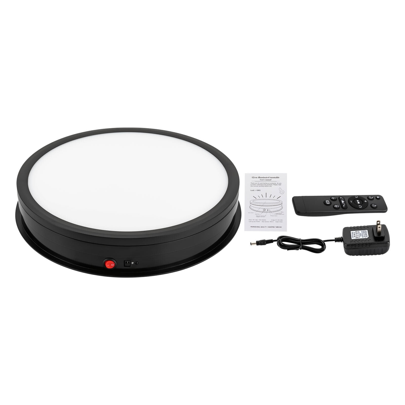 Rotating Display Stand Turntable Rack 3 Color Led Light Product ...