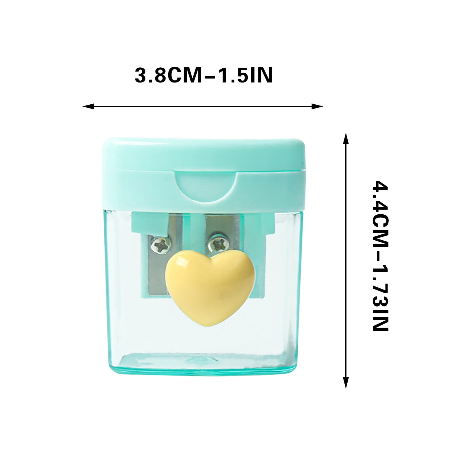 Rotating Double Hole Pencil Sharpener with Transparent Cover for ...