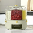 Rotating Dry Storage 6 Grid Cereal Storage Container Dispenser Round