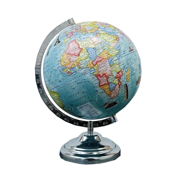 Rotating English Globe With Sturdy Metal Stand For Home Decor, Office Decor & Study Table Decor, Birthday, Party Gifts & Anniversary, Pack Of 1