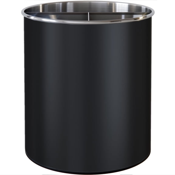 Cooler Kitchen Extra Large and Sturdy Rotating Utensil Holder Caddy with No-Tip Weighted Base, Removable Divider, and Gripped Insert | Rust Proof and Dishwasher Safe
