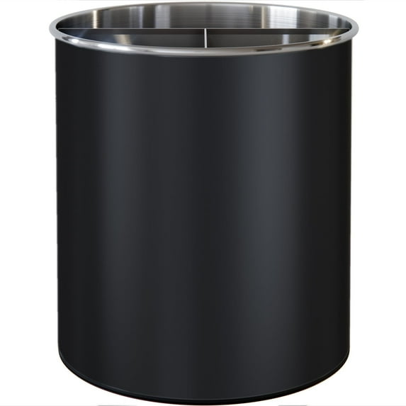 Cooler Kitchen Extra Large and Sturdy Rotating Utensil Holder Caddy with No-Tip Weighted Base, Removable Divider, and Gripped Insert | Rust Proof and Dishwasher Safe