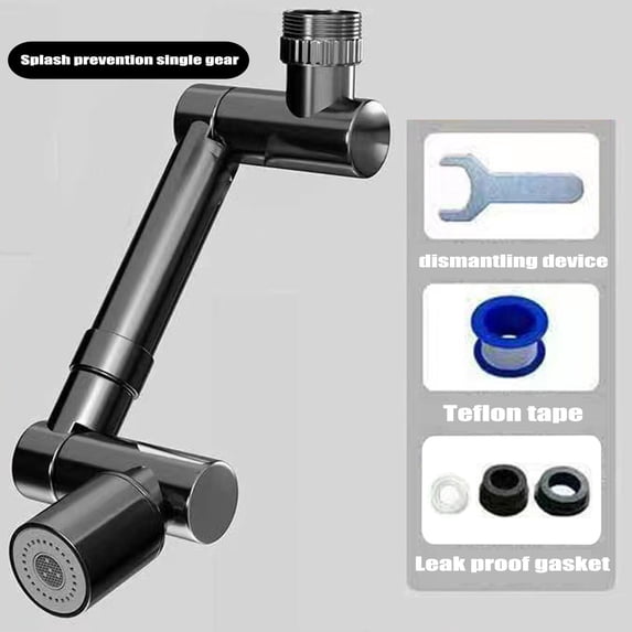 Rotating Faucet Extender Nozzle with Flexible Gooseneck Arm for Kitchen Sink, Adjustable Spray Head for Easy Washing and Rinsing, Ideal for Washing Dishes and Filling Tall Containers
