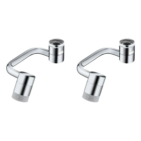 Rotating Faucet Extender Universal Large Angle Swivel Faucet Sink Face Wash Attachment With 2 Sprayer Modes Splash Bathroom Sink Sprayer Attachment 2Pcs