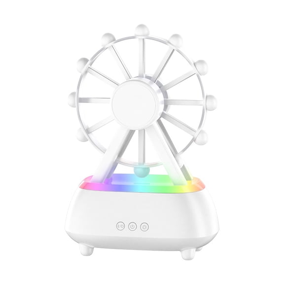 Rotating Ferris Wheel Bluetooth Aroma Diffuser - Multifunctional Humidifier with Colorful Ambient Lights, Bluetooth Speaker, and Essential Oil Diffusion for Home Bedroom
