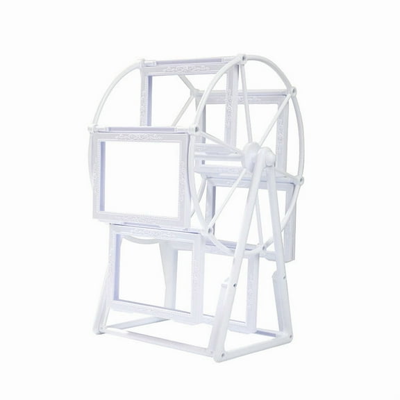 Rotating Ferris Wheel Picture Frame, 5 Inch Vintage Photo Display Stand, 6 Small Frames 360 Degree Rotation, for Wedding Birthday Living Room Decor, Creative DIY Gift