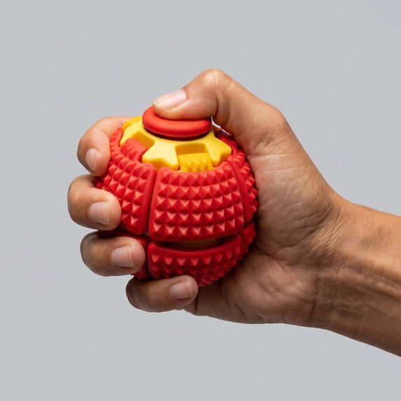 Rotating Fidget Ball – Multi-Functional Press & Spin Stress Relief Toy, Textured Massage Bumps, ABS Plastic for Kids Adults
