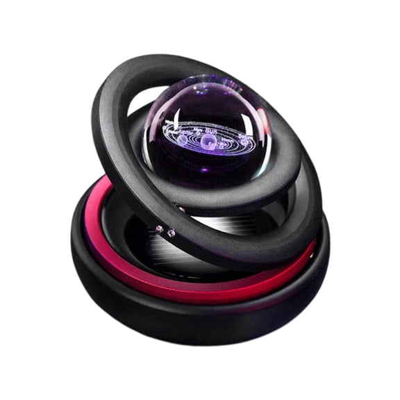 Rotating Floating Globe Ornament Office Desktop Decoration Unique Gift , Black, 60x60mm