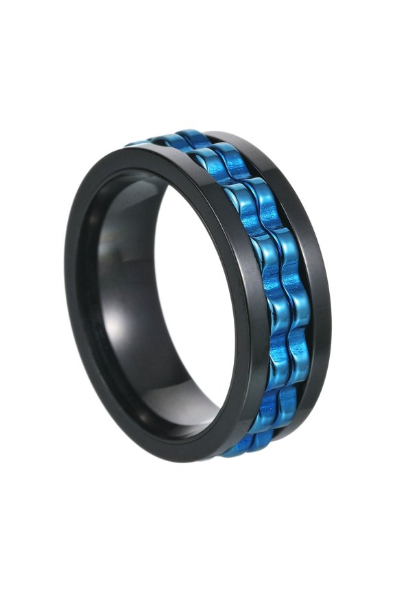 Rotating Gear Ring Stainless Steel Fashion Rings For Women  Electroplated Anti Tarnish Rotatable Ring