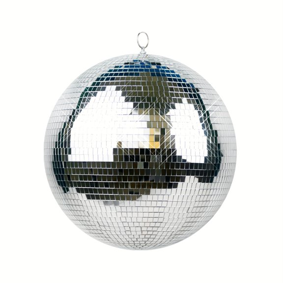 Rotating Glass Mirror Ball for Party Decorations, DJ Stage Lighting with Colorful Reflections, 30cm Hanging Disco Ball for Events and Supplies