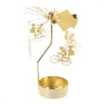 thumbnail image 1 of Rotating Gold Candle Holder, Spinning Carrousel Tea Light Stand for Wedding, Dinner, Party & Home Decor, 1 of 9