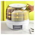 Rotating Grain Dry Food Dispenser Countertop 6 Grids Cereal Dispenser