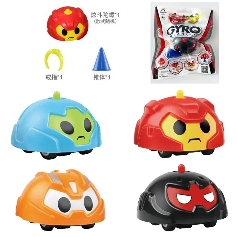 Rotating Gyro Car Pull Back Inertial Device Interactive Toy Cars ...